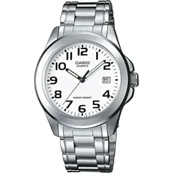 Quarzuhr, silber (edelstahlfarben), CASIO TIMELESS COLLECTION, Armbanduhren, Damen, Armbanduhr, Herrenuhr, Damenuhr, Edelstahlarmband, Datum, Neo-Display