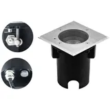 EVN LED-Bodenleuchte Aluminium Edelstahl Glas 135x135mm 7W 3000K 373lm silber