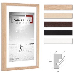 Panorahma Bilderrahmen Holz Bilderrahmen modern in fünf verschiedenen Farben mit Normalglas, für 1 Bilder, 1 Rahmen, Fotorahmen, echtes Glas beige