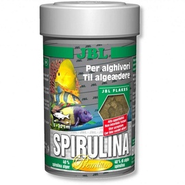 JBL Spirulina Premium Alleinfutter für algenfressende Aquarienfische, Flocken 250 ml