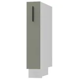Feldmann-Wohnen Apothekerschrank Bonn (D15/kargo, 1 Türfront, innen 1 Korbauszug mit 2 Ablagen, 1-St., moderne Optik, MDF Fronten) weiß / reed green matt weiß