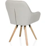 hjh living Dining Stuhl Scandi Soft Polyester weiß