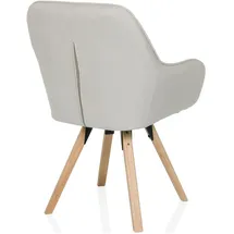 hjh living Dining Stuhl Scandi Soft Polyester weiß