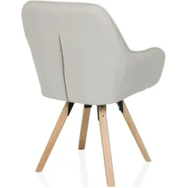 hjh living Dining Stuhl Scandi Soft Polyester weiß