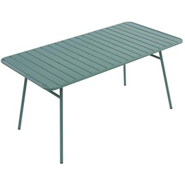 MYLIA Garten-Essgruppe: Tisch D. 160 cm + 2 Sessel + 4 Stühle - Metall - Grün - MIRMANDE von MYLIA