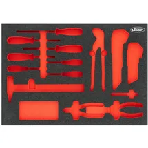 VIGOR Weichschaumeinlage, leer, V5111N-L, L x B x H: 563x 393x 35 mm