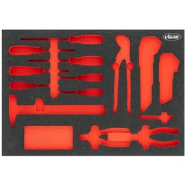 VIGOR Weichschaumeinlage, leer, V5111N-L, L x B x H: 563x 393x 35 mm