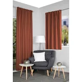HOME WOHNIDEEN Vorhang ESKAMIO (1 St), Multifunktionsband, blickdicht, Thermo, Blickdicht, Leinenstruktur, Überbreite orange 135 cm x 145 cm