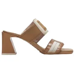 Hispanitas für Damen. CHV243327 Braune Ledersandalen Mallorca -Absatzhöhe 6,5cm (39), 5 bis 8 cm, Keine, Lässig, Party
