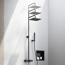 Fortis Spa highcomfort 250 XL Duschsystem höhenverstellbar mit Thermostat Schwarz Matt 1070081MB