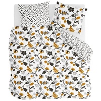 Bettwäsche Bettwäsche Dots & Flowers Weiß - 240x220 cm, Walra, Weiß 100% Baumwolle (BCI) Bettbezüge