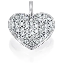 Ketten-Anhänger ONE ELEMENT "0,25 ct Diamant Brillant Anhänger aus 585 Weißgold", silber, Schmuckanhänger, Damen, 0.25 ct mit Diamant, Weißgold 585-Diamanten, Weißgold 585, Diamanten, Damen Gold Schmuck