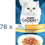 (€ 8,54/ kg) Gourmet Perle Erlesene Streifen in Sauce mit Truthahn - 78x 85 g