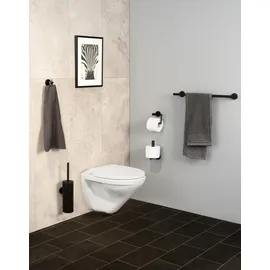 Wenko Toilettenpapierhalter Bosio schwarz, matt, 1 St.