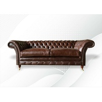 JVmoebel Chesterfield-Sofa Luxus Braune Chesterfield Couch Wohnzimmermöbel Design, Made in Europe braun
