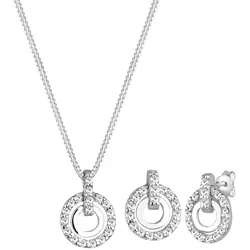 Elli Kreis Kristalle Silber Schmuck-Set   Damen 