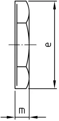 DIN7967 Palmutter verzinkt -  SW24 / 27,7 / M16
