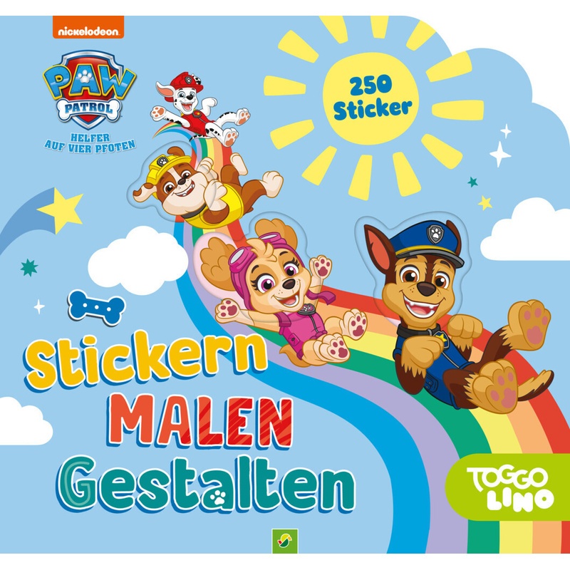 Paw Patrol Stickern, Malen, Gestalten. Mit 250 Stickern. Für Kinder Ab 3 Jahren - Schwager & Steinlein Verlag, Kartoniert (TB)