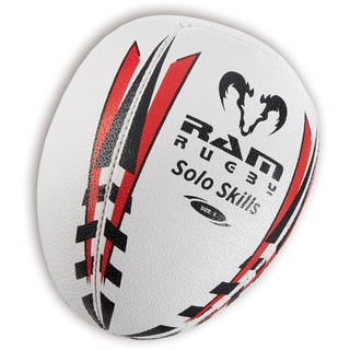 Ram Rugby Solo Skills Rugby Ball (erhältlich in Größe 5, 4 & 3) – Trainiere Rugby-Passing und Ballhandling-Technik mit diesem innovativen Rebounder-Halbrugbyball. Ideal für das Einzeltraining (3)