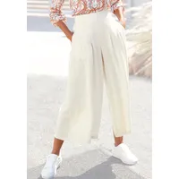 LASCANA Culotte LASCANA Gr. 34, N-Gr, beige (sand) Damen Hosen Strandhosen weite sommerliche Stoffhose mit Taschen Bestseller