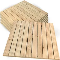 deluke Holzfliese Kiefernholz 95 x 95 cm braun