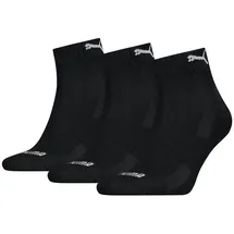 Puma 3P Cushioned Quarter Sock Schwarz Gr 35-38