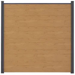 GroJaBasicLine PVC-Steckzaun Quadratisch, Asteiche Natur