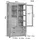 Massivmoebel24 Vitrine Akazie 110 x 45 x 200 cm Beige/Weiß