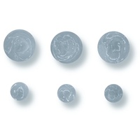 Libaro Garderobenhaken Higgins, marmoriert, 6er-Set aus 3 großen und 3 kleinen Haken grau