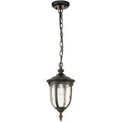 Cleveland 1-flammige kleine Kettenlaterne - verwitterte Bronze