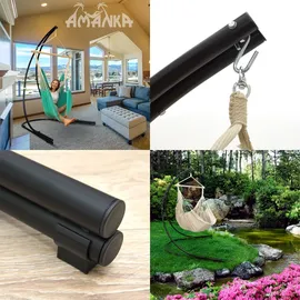 AMANKA Bis 150kg: XL Hängesessel Gestell Outdoor - 210cm Ständer für Hängestuhl Garten
