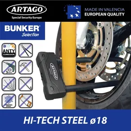 Artago Bügelschloss 320 mm Schwarz