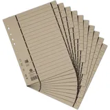 Elba Trennblatt A4 aus Karton mit Perforation, grau, 100 Stück