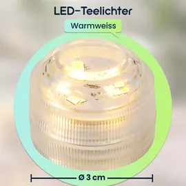 ideoon lights LED-Teelichter 8 St. warmweiß