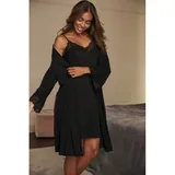 LASCANA Damen Kimono schwarz Gr.40/42