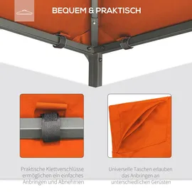 Outsunny Pavillondach Ersatzdach Pavillonabdeckung, Polyester, Orange,