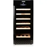 DOMO DO91606W Weinkühlschrank, Standgerät, 38cm breit, 87L - 32 Flaschen, schwarz