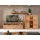 Stella Trading NATURE ONE Wohnwand Komplett-Set in Kernbuche teil-massiv FSC-zertifiziert - Moderne Schrankwand mit LED-Beleuchtung für Ihr Wohnzimmer - 330 x 180 x 45 cm (B/H/T)