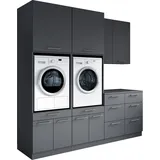 laundreezy Mehrzweckschrank-Set 238 x 68 x 238 cm Grau