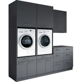 laundreezy Mehrzweckschrank-Set 238 x 68 x 238 cm Grau