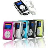 Trade Shop - mini clip usb MP3 player mit lcd display unterstützt 32GB micro sd fm radio -