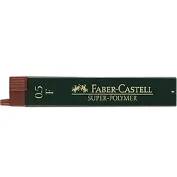 FABER-CASTELL SUPER-POLYMER Feinminen-Bleistiftminen schwarz F 0,5 mm, 12 St.