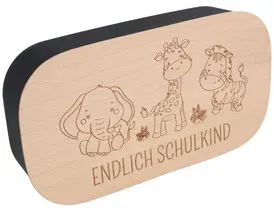 Lunchbox Endlich Schulkind Tiere SPRUCHREIF 24250 2.5x11x5.5cm