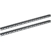HMF 66812-02 Rackschiene für Serverschrank 2 Stück 10 Zoll, Schwarz