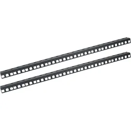 HMF 66812-02 Rackschiene für Serverschrank 2 Stück 10 Zoll, Schwarz