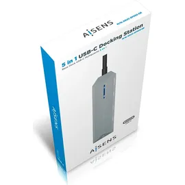 AISENS Docking USB-C 3.2 5 in 1 Multiport Grau,