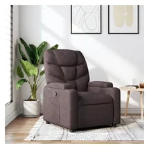 vidaXL Relaxsessel mit Liegefunktion Polyester 89 x 100 x 89 cm Dunkelbraun