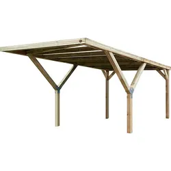 Einzelcarport WEKA, braun, H: 241cm, Carports