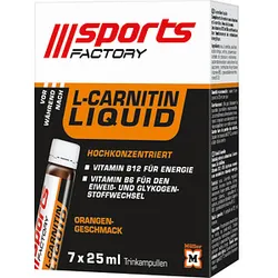 sports FACTORY Nahrungsergänzungsmittel L-Carnitin 7 x 25,0 ml