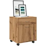 vidaXL Artisan-Eiche Rollcontainer 45x38x54 cm braun